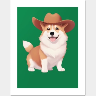 Cowboy Corgi Posters and Art